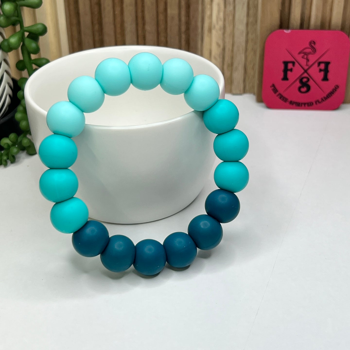 Mint-Teal Ombre Freezer Ring